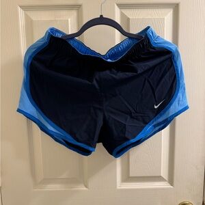 Nike Women's Black and Blue Sports Shorts